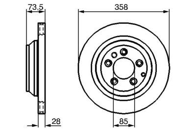 Audi Q7 4.2TDI 2010-2015 Bosch Arka Disk 358mm 2 Adet (CCF)