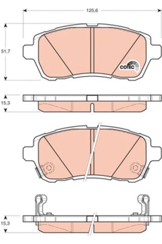 Ford Fiesta 1.6Ti-VCT	 2015-2017 TRW Ön Balata NETPAR24283