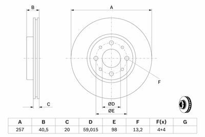 Fiat Albea 1.3MJ 2003-2012 Bosch Ön Disk 2 Adet