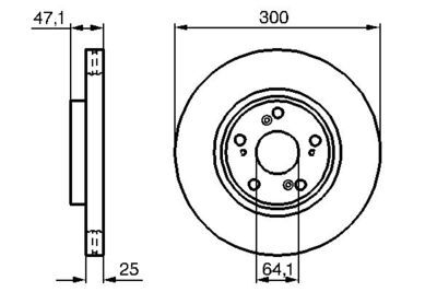 Honda Accord 2.0 2005-2009 Bosch Ön Disk 300mm 2 Adet (K20A-K20Z2)