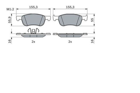 Ford Fiesta 1.0 2017-2023 Bosch Ön Balata 22748 NETPAR4867