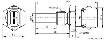 BMW 5 E34 525i 2.5 1988-1996 Bosch Hararet Sensörü NETPAR0026