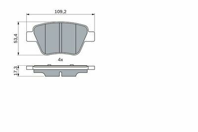 Seat Altea 1.4TSI 2007-2015 Bosch Arka Balata NETPAR24563