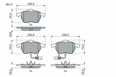 Audi A6 2.0TDI 2005-2008 Bosch Ön Balata NETPAR20676
