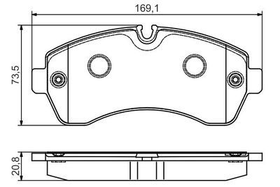 Volkswagen Crafter 2.0BiTDI 2011-2016 Bosch Ön Balata NETPARNET29200