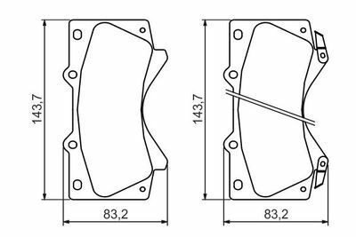 Toyota Hilux 2.5D4D 2011-2015 Bosch Ön Balata NETPAR24386
