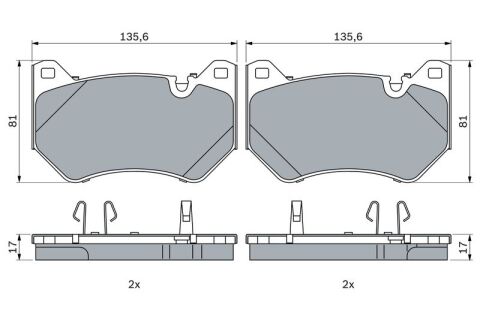 Audi Q5 2.0TDI 2016-2019 Bosch Ön Balata 26196 NETPAR4965 (DET)