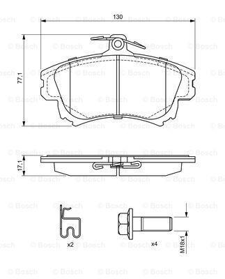 Mitsubishi Carisma 1.8GDI 1997-2003 Bosch Ön Balata NETPARNET21983