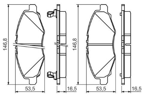 Toyota Hilux 2.5D4D 2005-2009 Bosch Ön Balata NETPAR2943 (2KD)