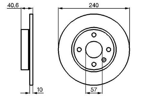 Opel Combo C 1.3CDTI 2005-2012 Bosch Arka Disk 2 Adet