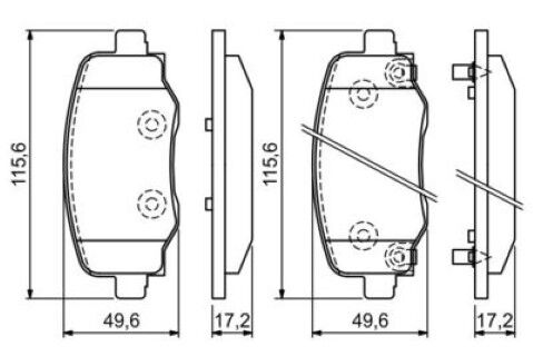 Jeep Renegade 1.5T4 HYBRID 2022-2025 Bosch Arka Balata NETPAR25733