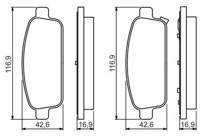 Opel Astra J 1.4 2009-2016 Bosch Arka Balata NETPAR25096