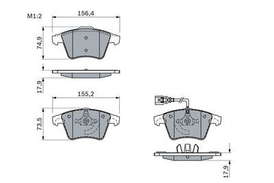 Volkswagen Transporter T5 2.5TDI 2003-2009 Bosch Ön Balata NETPAR23749 (AXD-AXE-BLJ-BNZ-BPC)
