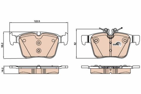 Mercedes C Serisi (205) C300 2.0	 2014-2018 TRW Arka Balata NETPAR25008