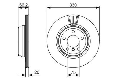 BMW 3 F30 340i 3.0 2015-2018 Bosch Arka Disk Havalı 2 Adet