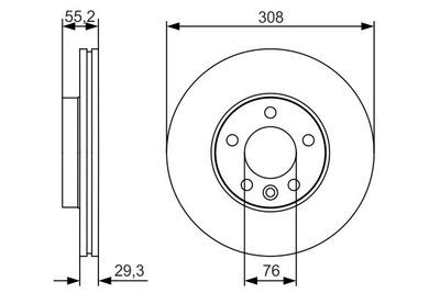 Volkswagen Caravelle T6 2.0TDI 2015-2019 Bosch Ön Disk 2 Adet (CAA-CFC-CXE-CXF-CXG-CXH)