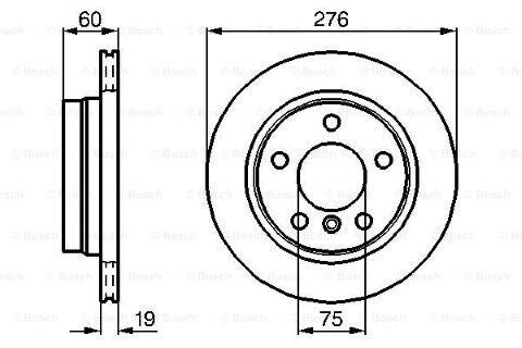 BMW 3 E46 318ti Compact 2.0 2001-2004 Bosch Arka Disk 276mm 2 Adet