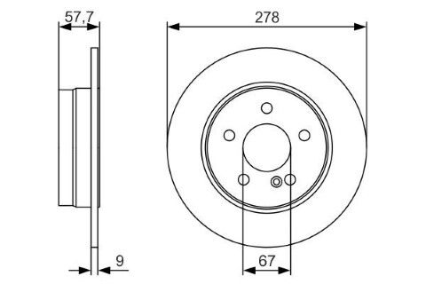Mercedes C Serisi (204) C180 1.8 2012-2014 Bosch Arka Disk 278mm 2 Adet