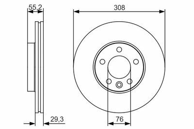 Volkswagen Transporter T5 2.0TDI 2009-2015 Bosch Ön Disk NETPARBD1880 2 Adet