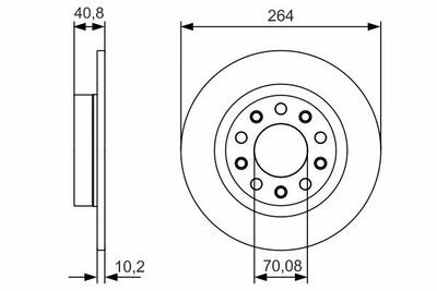 Alfa Romeo Giulietta 1.4TB 2010-2018 Bosch Arka Disk 2 Adet