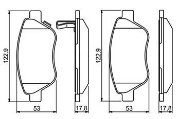 Opel Corsa D 1.0 2006-2014 Bosch Ön Balata NETPAR24288