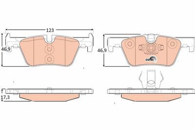 BMW 4 F32 418i 1.5 2016-2020 TRW Arka Balata GDB1919
