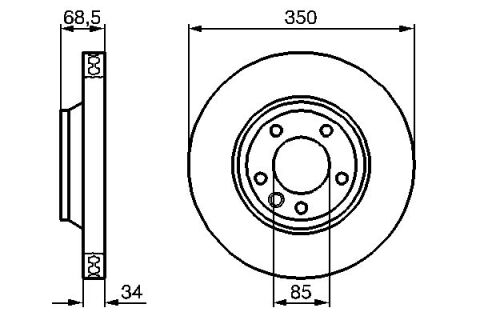 Audi Q7 4.2TDI 2010-2015 Bosch Ön Disk 350mm 2 Adet (CCF)