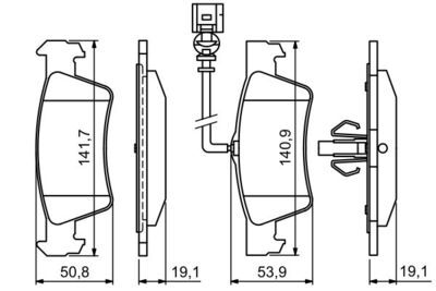 Volkswagen Caravelle T5 1.9TDI 2003-2009 Bosch Arka Balata NETPAR24367 (AXB-AXC-BRR-BRS)