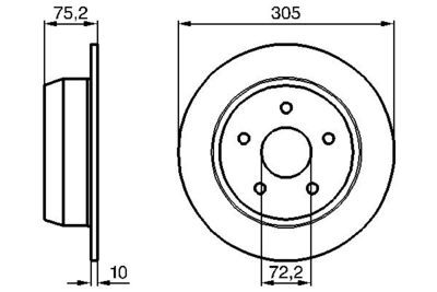 Jeep G. Cherokee (WG) 2.7CRD 2001-2004 Bosch Arka Disk 2 Adet