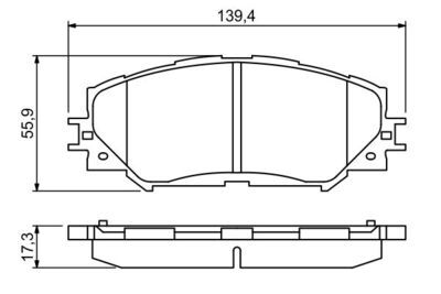 Toyota Auris E15 (06-12) 1.6 2006-2012 Bosch Ön Balata 24336 NETPAR3082 (1ZR)