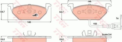 Volkswagen Polo 1.9TDI 2001-2005 TRW Ön Balata NETPAR23130