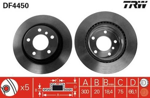 BMW 1 E81 118i 2.0 2004-2011 TRW Arka Disk 2 Adet
