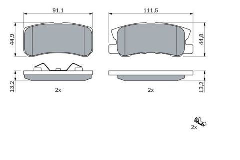 Jeep Patriot 2.0CRD 2006-2010 Bosch Arka Balata