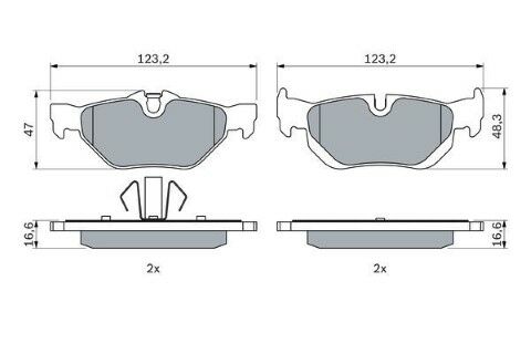 BMW X1 E84 23d xD 2.0 2009-2012 Bosch Arka Balata NETPAR23926