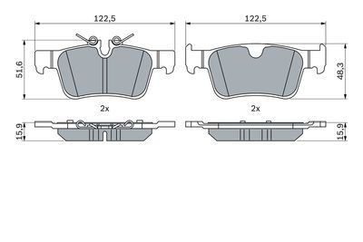 Volvo S90 2.0 D5 2016-2021 Bosch Arka Balata NETPAR22568