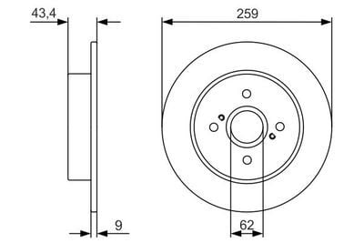 Suzuki Swift 1.2 2011-2017 Bosch Arka Disk 2 Adet (K12B)