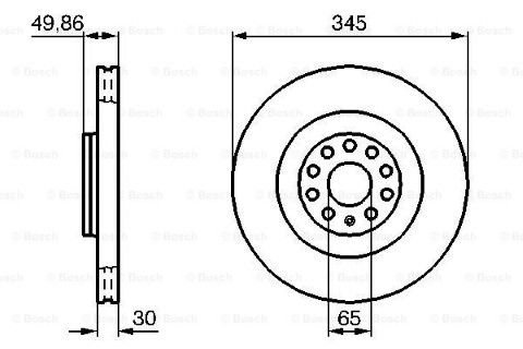 Volkswagen Passat 2.0TDI 2005-2010 Bosch Ön Disk 2 Adet
