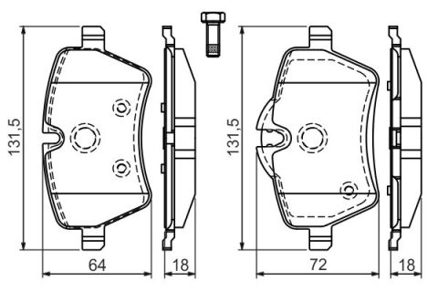 Mini Cooper S R56 1.6 2006-2013 Bosch Ön Balata NETPAR23984
