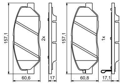 Hyundai Santa Fe 2.0CRDi 2013-2018 Bosch Ön Balata NETPAR24351 (D4HA)