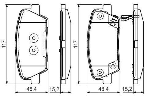 Hyundai Santa Fe 2.0CRDi 2013-2018 Bosch Arka Balata NETPAR25520