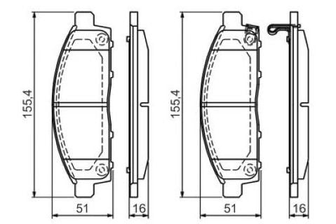Mitsubishi L200 2.5DI-D 2005-2015 Bosch Ön Balata