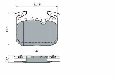BMW 4 F36 418i 1.5 2015-2019 Bosch Ön Balata