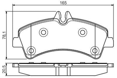 Mercedes Sprinter 415 CDI 2.1 2006-2011 Bosch Arka Balata NETPAR29217
