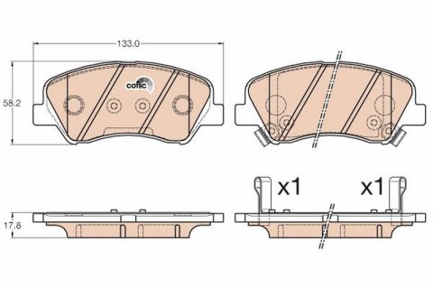 Hyundai i20 1.2 2014-2018 TRW Ön Balata NETPAR25348