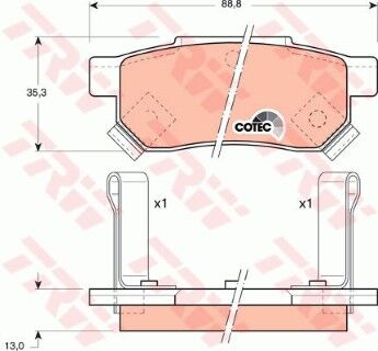 Honda Jazz 1.3 2015-2020 TRW Arka Balata
