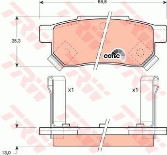Honda Civic 1.6VTi 1995-2001 TRW Arka Balata