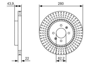 Hyundai i20 1.4CRDi 2014-2018 Bosch Ön Disk 280mm 2 Adet (D4FC)