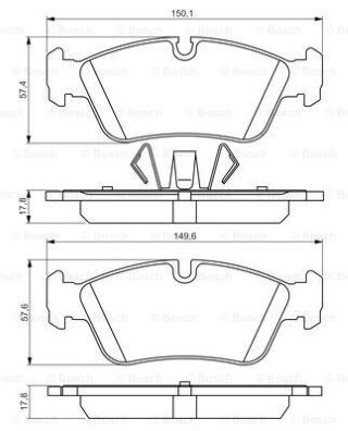 BMW 1 E87 120d 2.0 2004-2007 Bosch Ön Balata NETPAR23935
