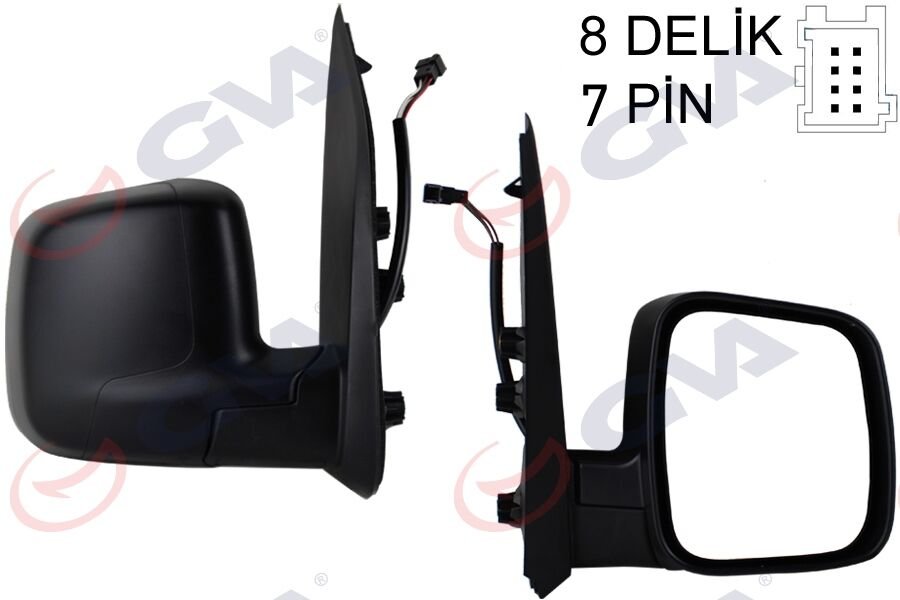 GVA DIŞ DİKİZ AYNASI SAĞ FIORINO-BIPPER-NEMO 07> ELEKTRİKLİ+ISITMALI+SENSÖRLÜ+KONVEKS  7 FİŞ VM-6115EHSR (ADET)