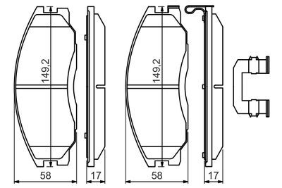 Hyundai Santa Fe 2.0CRDi 2001-2005 Bosch Ön Balata NETPAR23569 (D4EA)